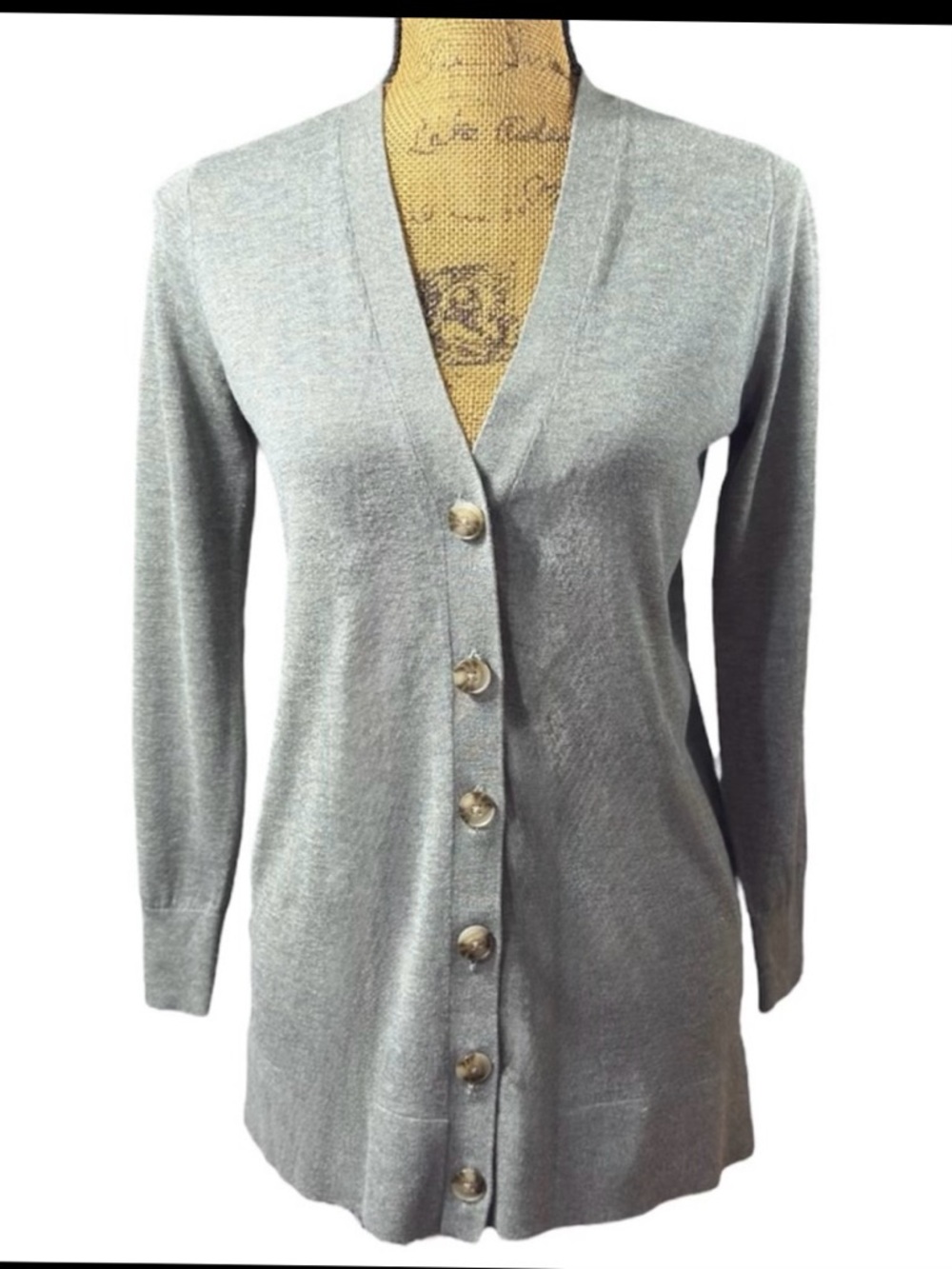 LOFT wool blend cardigan sweater soft moss green Women’s size small petite | x